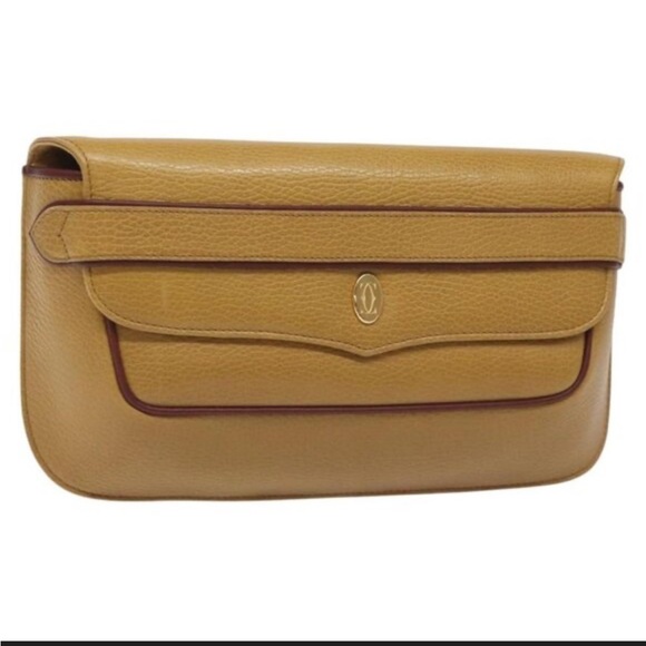 Cartier Tan Leather Clutch